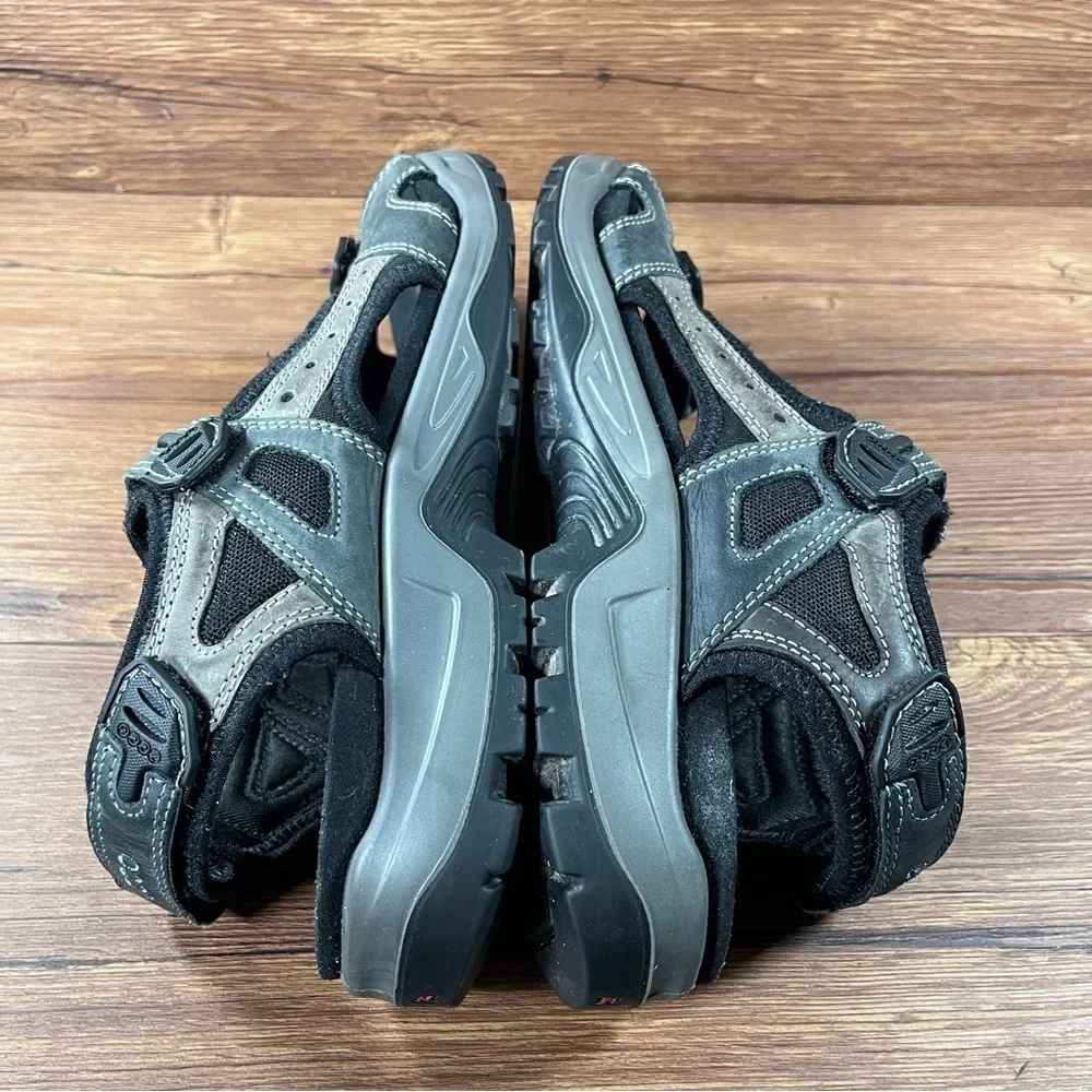 Ecco Yucatan Gray Leather Outdoor Hiking Sandals Men’s Size 12 (46) Shoes